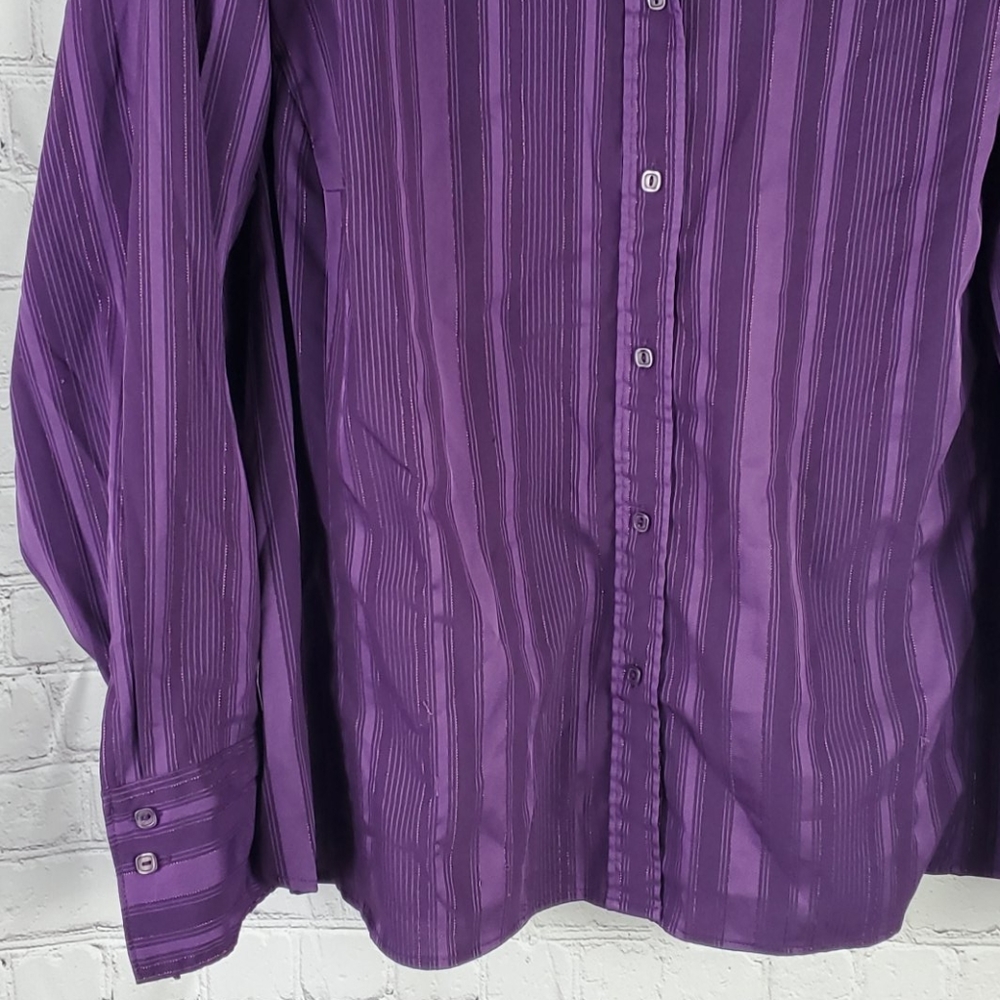 Apt 9 Purple Button Down Dress Shirt 2X - Picture 3 of 6